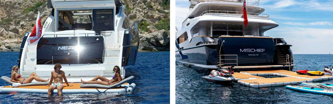 inflatable docks floating pools for yachts